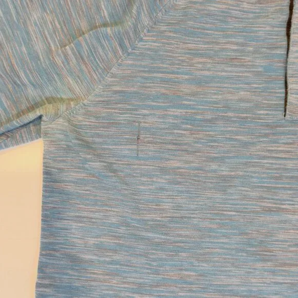 Nike Tech Knit Button Collar Shirt Men’s Medium Blue Blend - Picture 4 of 12